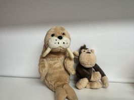 Stofftier Wal und Affe guter Zustand
