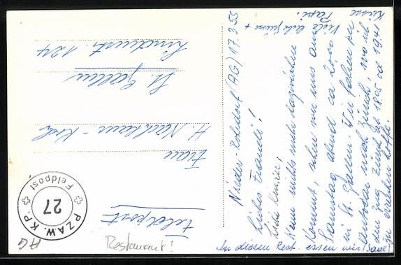 Cartes postales: Nieder-Rohrdorf, Restaurant Central Rohr – D'occasion à Berlin par bartko-reher 1