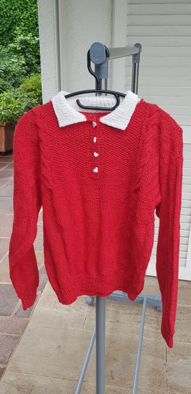 Pullover & Sweatshirts: Pullover rot Garn Handarbeit – Gebraucht aus Mörschwil von wunderkiste44 4