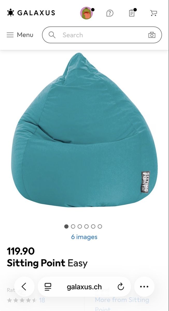 Cuscini: Sitting Point XL mint beanbag chair – Usato da Massagno venduto da lju_rnm7 2