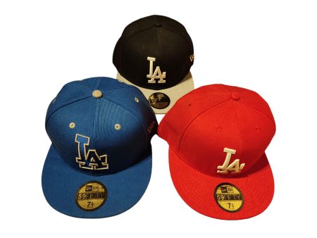 3 Stück Los Angeles Dodgers Snapback Basic 59FIFTY LA NEU