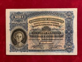 100 Francs 2. Dezember 1943 - 2. Emission MÄHER - Sehr Schön