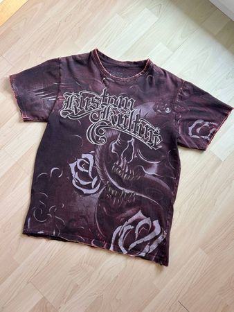 Kustom Kulture All-Over Print Skull T-Shirt