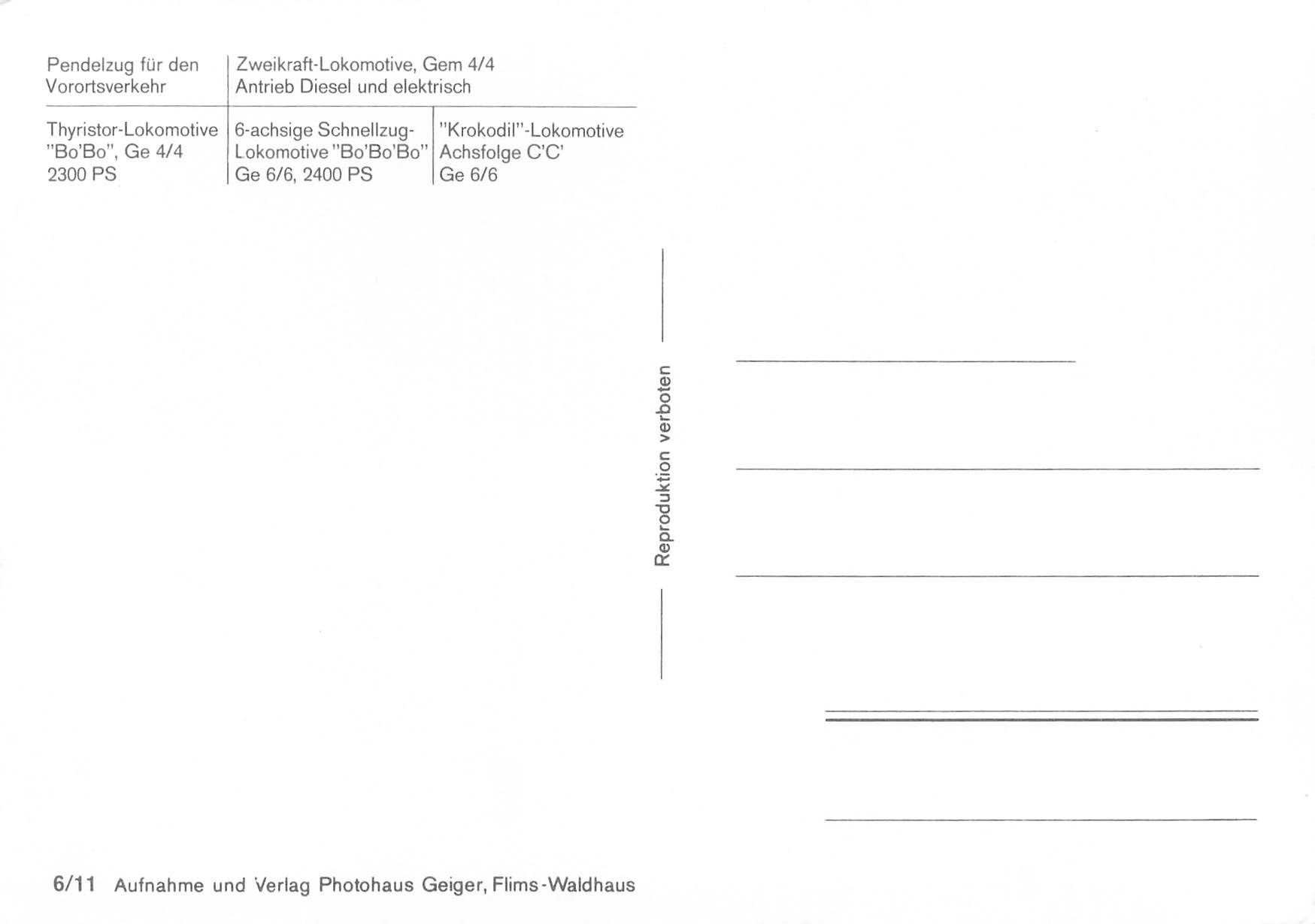 Cartoline postali: Lokomotiven der Rhätischen Bahn – Usato da Biasca venduto da Blenio71 1