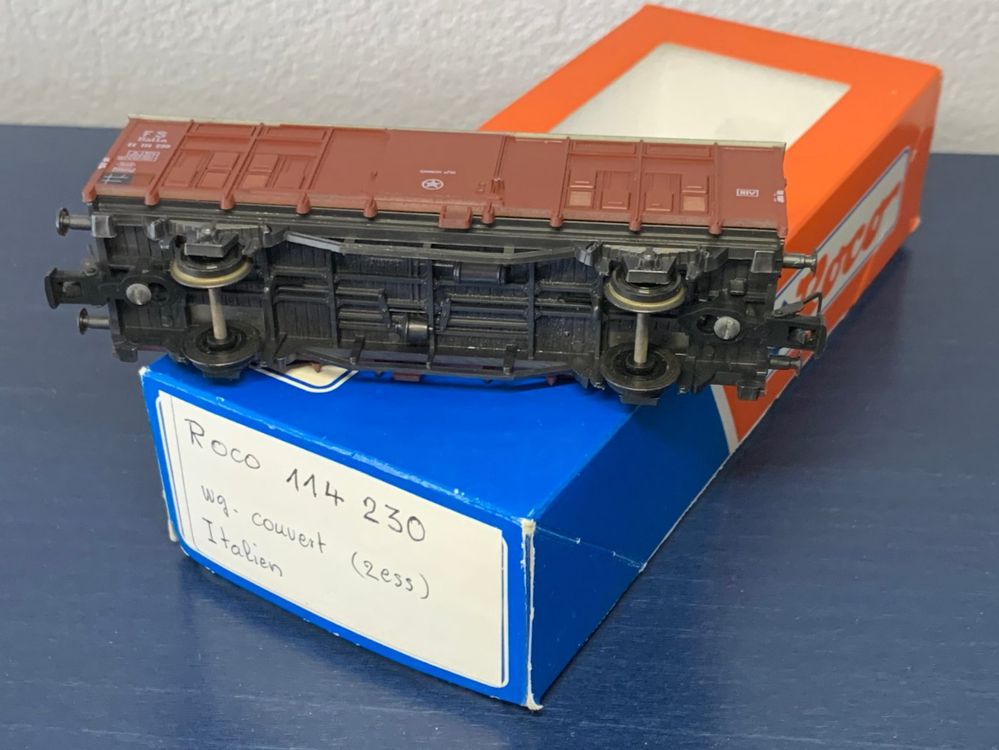 Wagon Couvert Roco 76600 échelle HO - FS, Toits Pentus, époque IV, Neuf