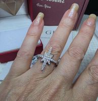 Bague argent avec diamants de moissanite GRA