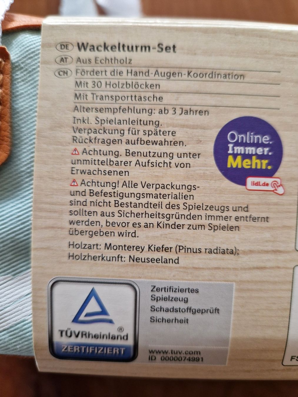 Spiele: !!! NEU !!! Wackelturmset 3+ – Neu und originalverpackt aus Giswil von movo08 2