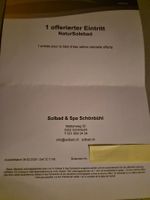 Gutschein für 1 Eintritt ins Solbad in Schönbühl