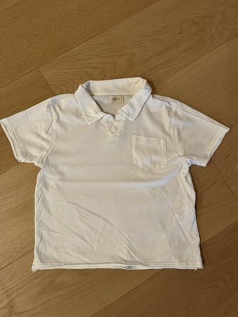 Búho White Polo Shirt, Size 6Y