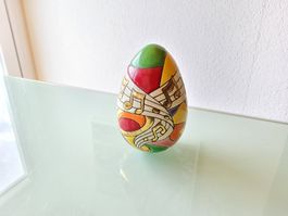 Superbe oeuf décoratif en Emaux de Longwy