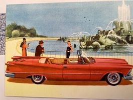 Carte Postale Vintage, Auto de Reve Americaine, Annee 50