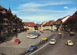 Aarberg BE // Traktor Oldtimer Hauptplatz Papeterie Kuhn