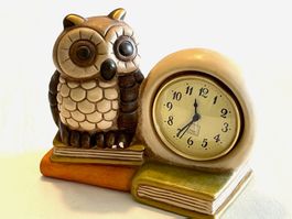 Réveil Hibou THUN en Céramique Rare Vintage 🦉⏰