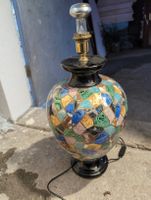 Vintage Mosaik Tischlampe, 73cm hoch, Top Zustand!