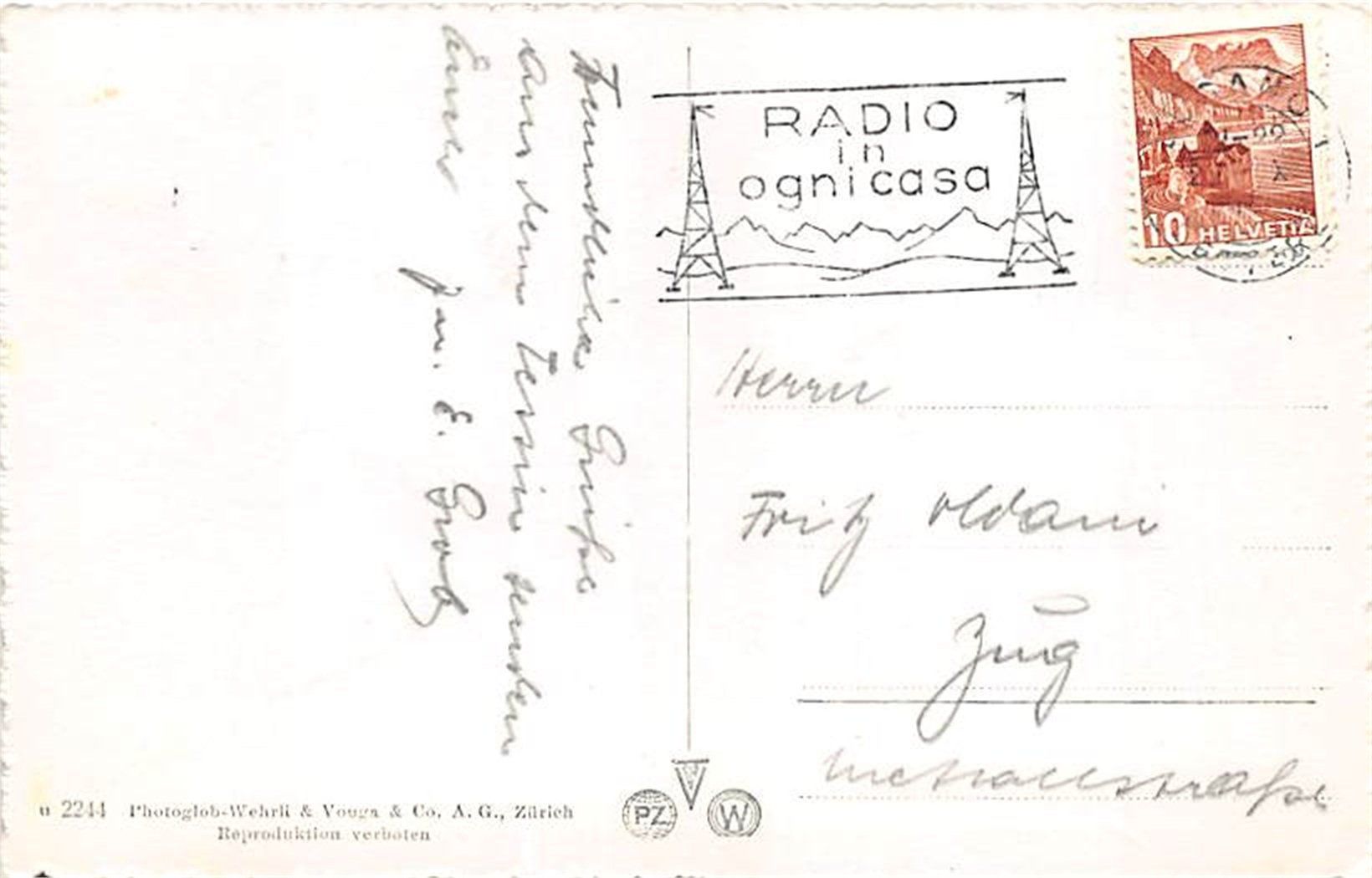 Cartoline postali: Gandria – Usato da Ottikon b.Kemptth. venduto da Neptun1974 1