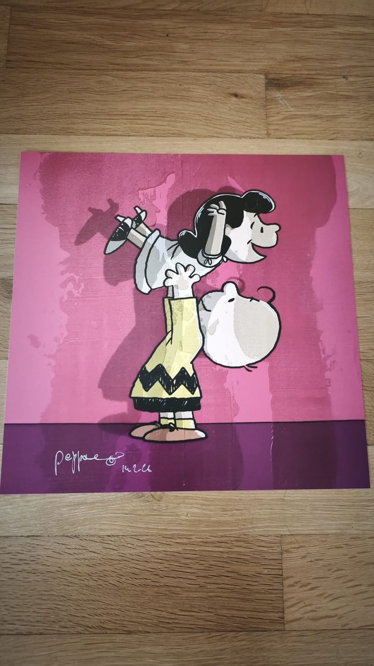 Foto & Immagini: Pop Art Peanuts-Peppone handsigniert Kunstdruck mit Tasche – Nuovo (secondo la descrizione) da Frasnacht venduto da monster-350 3