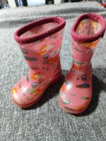 Gummistiefel Kinder mit Licht rosa, Tiermotiv, Grösse 23
