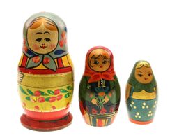 3 -teilige russische Matrjoschka - Babuschka (00111)