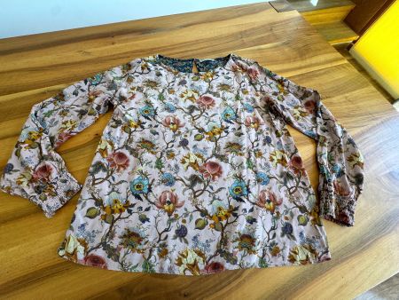 NILE leichte Bluse mit Blumenmuster Langarm Gr. S wie NEU