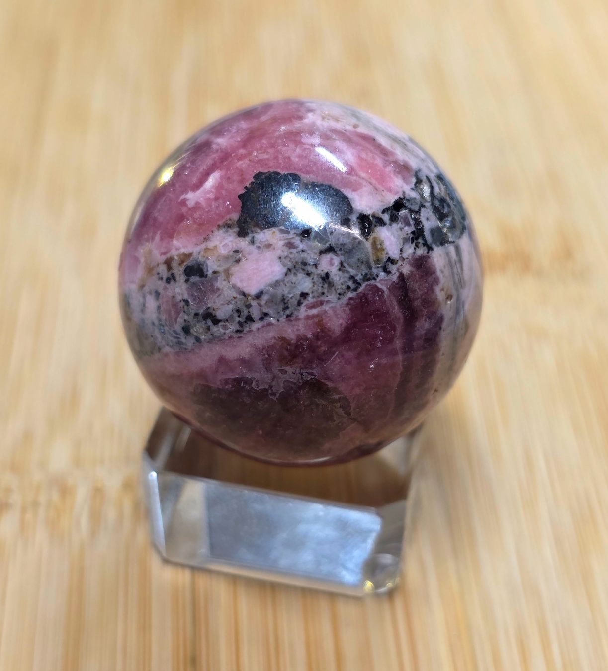 Mineralien & Heilsteine: Rhodochrosit Kugel C 32mm 57.7g – Neu und originalverpackt aus Matzingen von Shay_Crystalz 1
