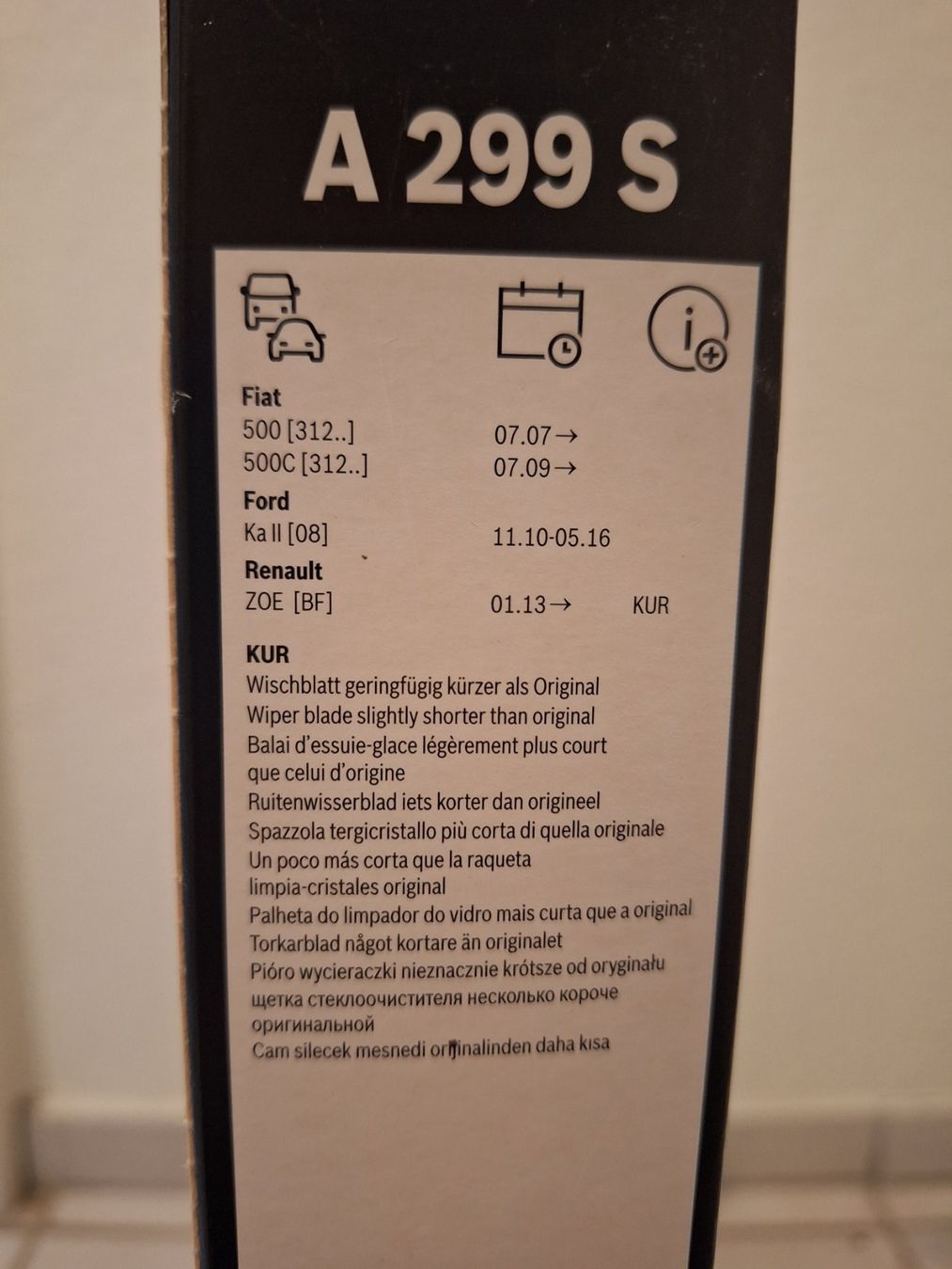Bosch Tutti i ricambio: Bosch Scheibenwischer – Nuovo e nell'imballaggio originale da Egg b. Zürich venduto da bin_tn7z 1