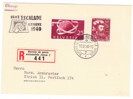 Carte de Genève BPA A499 pour Zürich le 10.XII.49