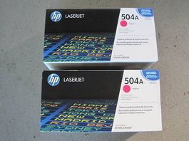 2 Cartouches HP Laserjet CE253A 504A Magenta 'NEUVE'