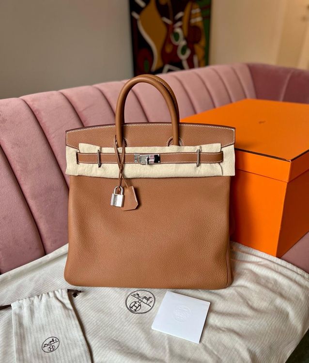 Hermes on sale tan bag