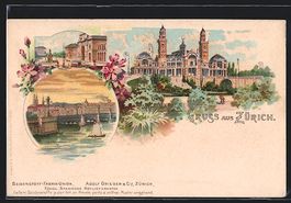 Litho Zürich, Strassenpartie, Limmatbr