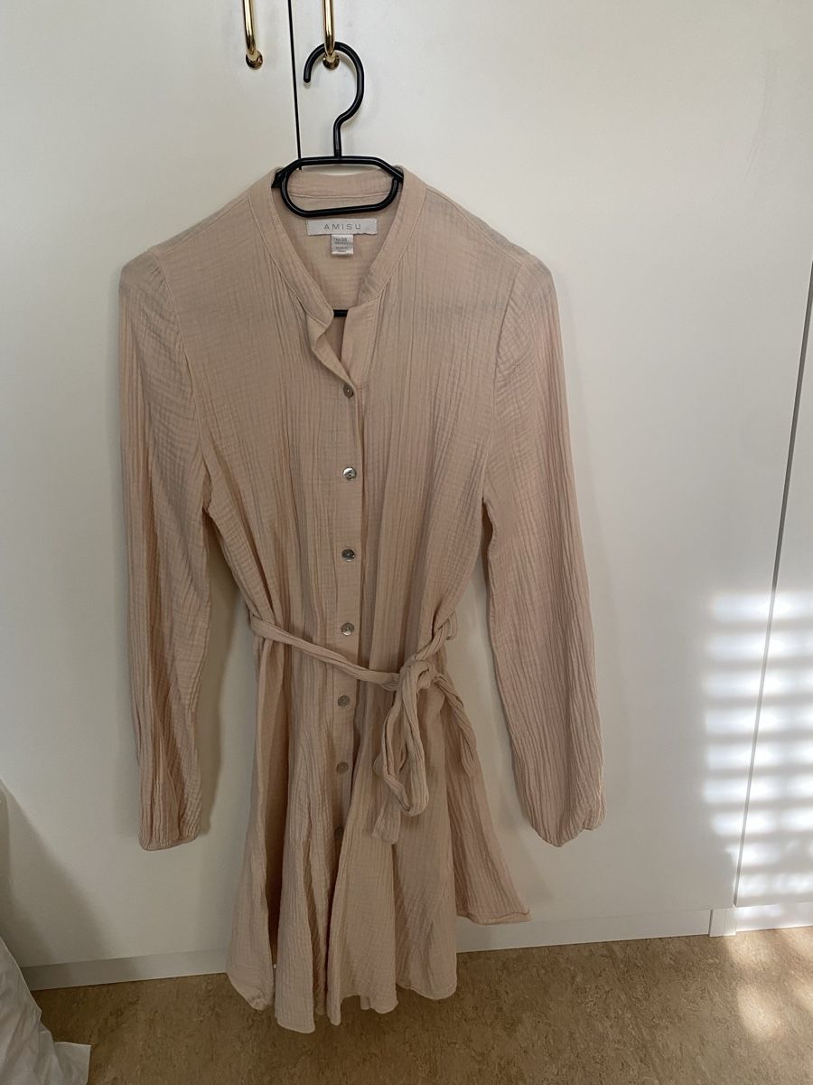 Vestiti: Kleid in Beige/ Nuschi Stoff – Usato da Dübendorf venduto da GinaGiulia