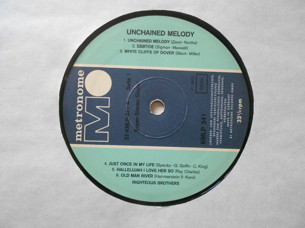 Dischi in vinile: RIGHTEOUS BROTHERS  -  UNCHAINED MELODY – Usato da Bex venduto da Giorgiob 2