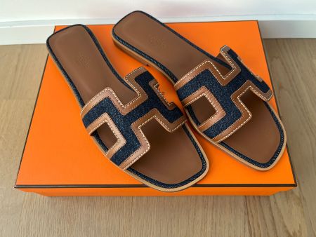 Hermès ORAN jeans bleu brut/gold Gr. 40 (NEW)