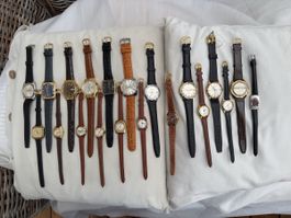 20 mechanische Schweizer Vintage Herren-u. Damenuhren, 70er