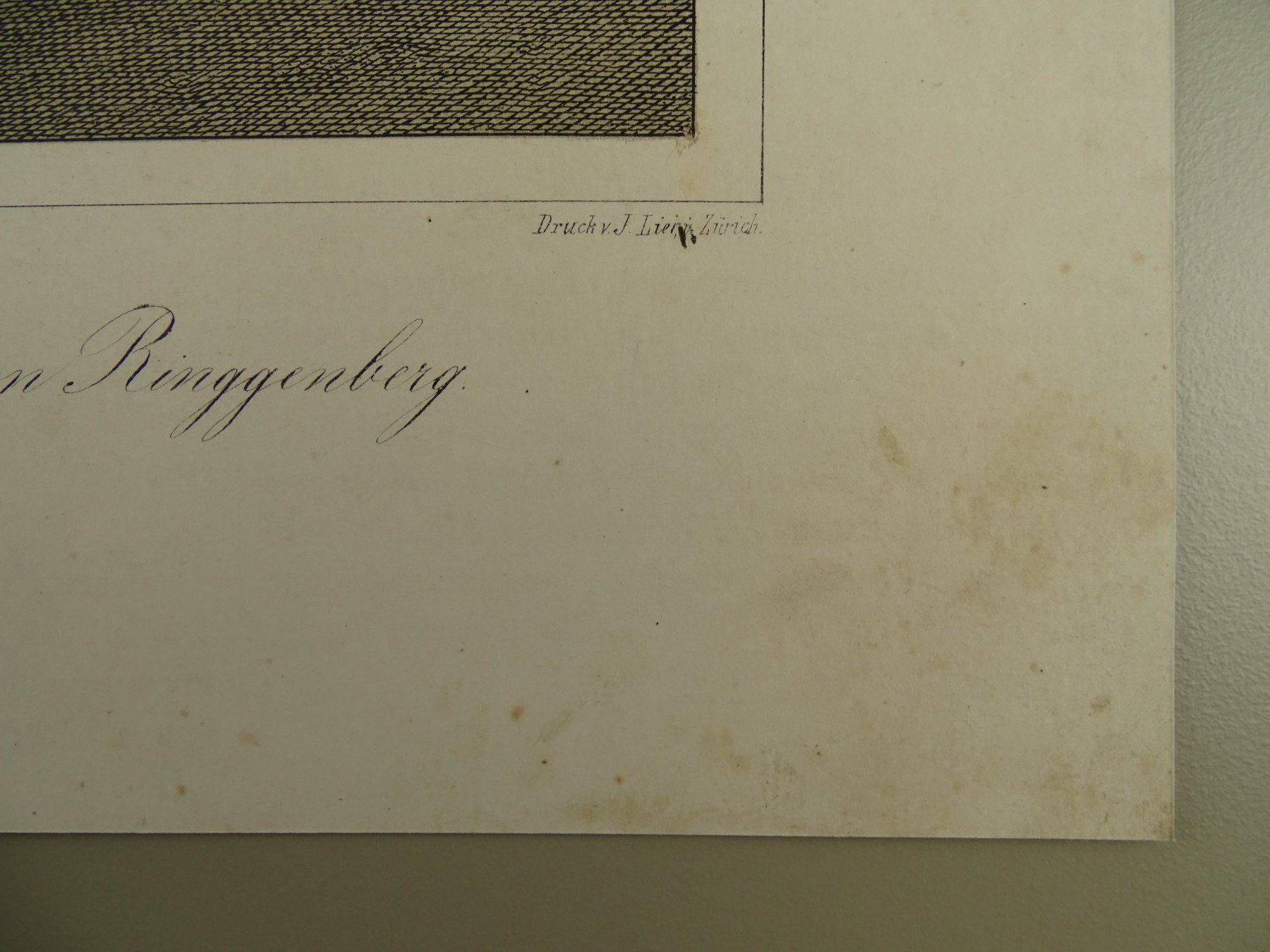 Stiche: DER FALL VON RINGGENBERG, LITHOGRAPHIE UM 1860 – Gebraucht aus Grüningen von Kartensammler 6
