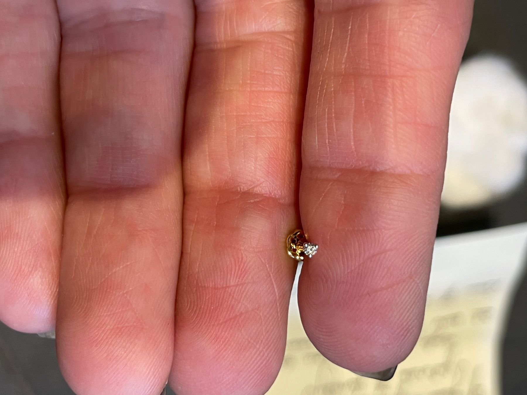 Piercingschmuck: Zweiseitige Diamant Piercing 14K Gold – Neu und originalverpackt aus Pieterlen von Ksenia3003 5