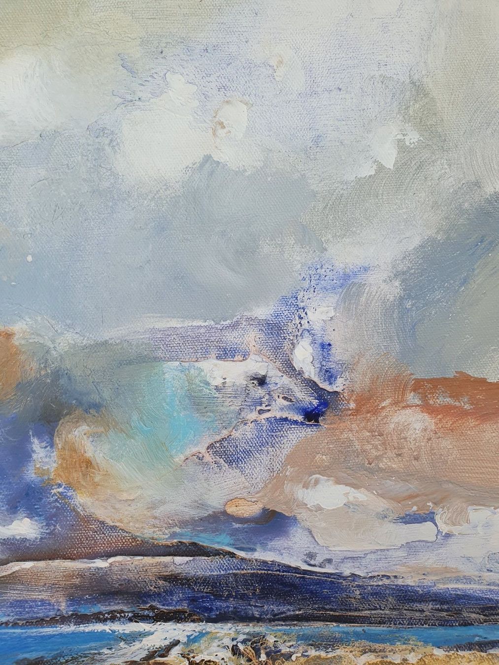 Dipinti: Beach/Acryl auf Leinwand/Abstract – Nuovo (secondo la descrizione) da Basel venduto da Anghkorwatt 5