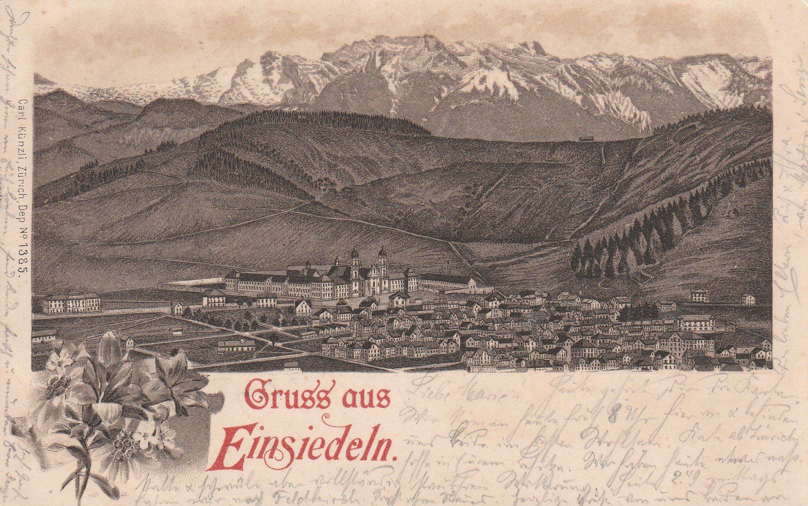 Cartes postales: Kt.Schwyz-Einsiedeln-Litho 1899 – D'occasion à uttwil par Koehlerfred