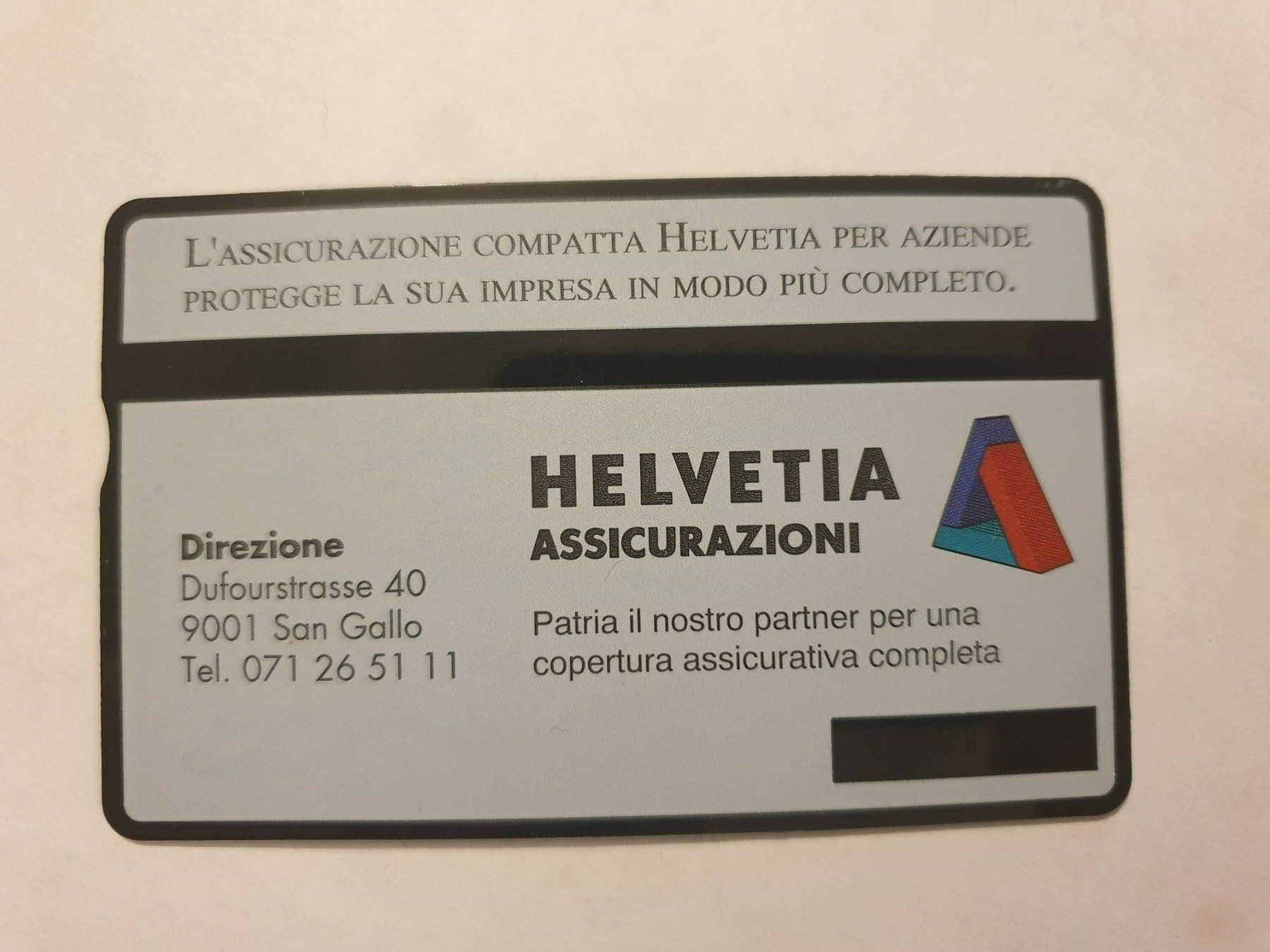 Schede telefoniche: Helvetia Assicurazioni 200ex – Usato da Rain venduto da chesz 1