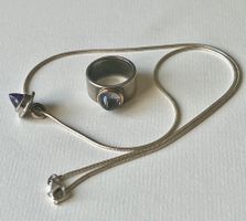 Schmuckset Silber 925 / Gold 750 / Amethyst