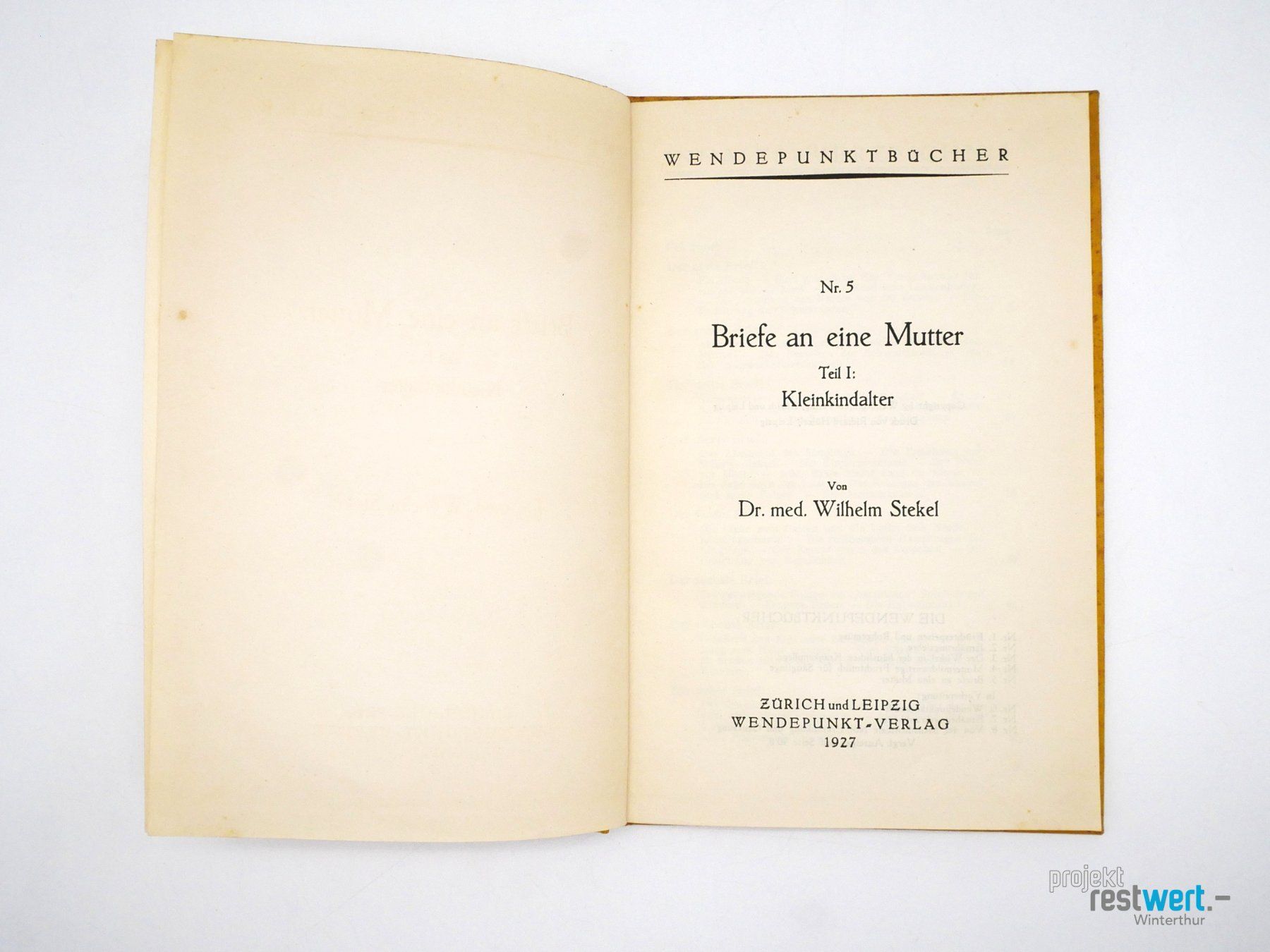 Libri: WILHELM STEKEL - Briefe an eine Mutter Teil 1 – Usato da Winterthur venduto da Restwert_Winterthur 2
