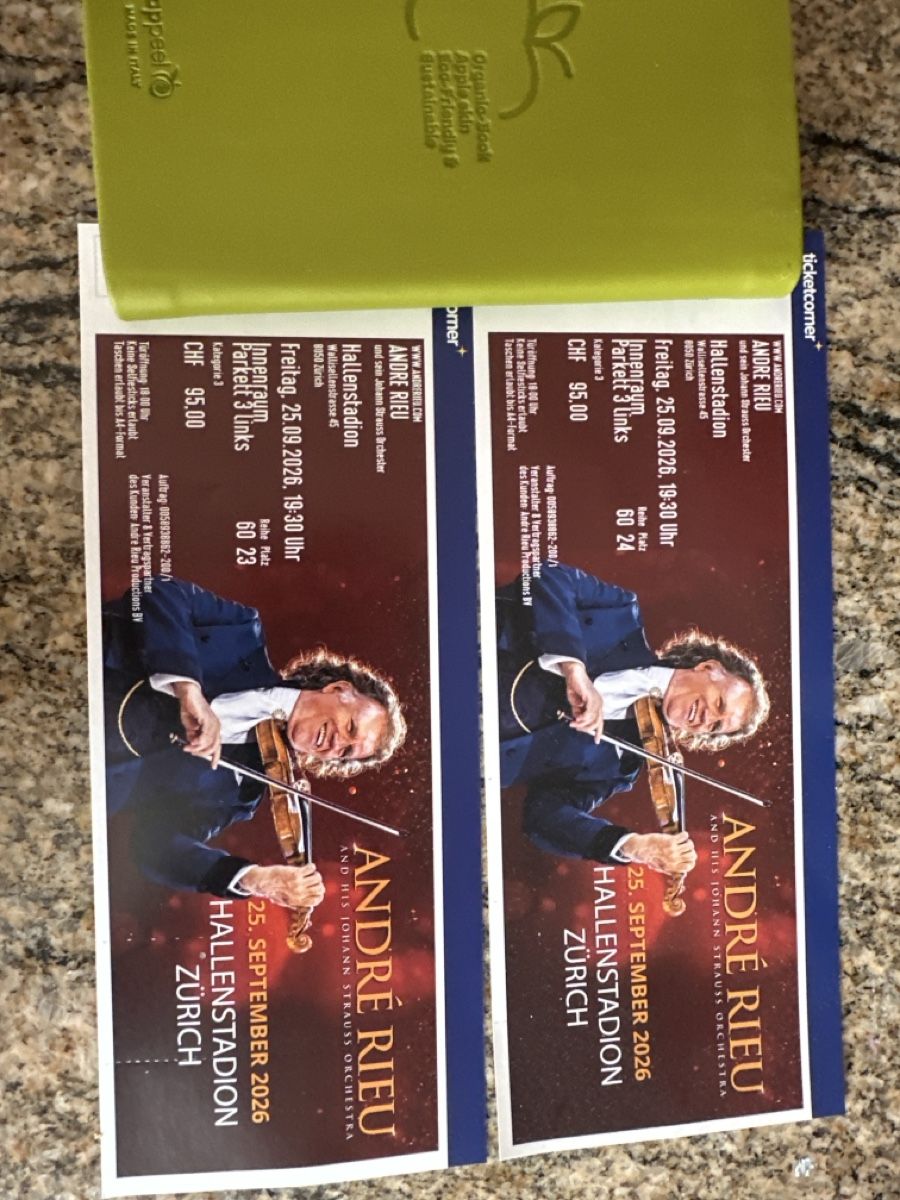 Billets: 2x Tickets Andre Rieu am 25.09.2026 – Neuf (Voir description) à staufen par johndeere2175