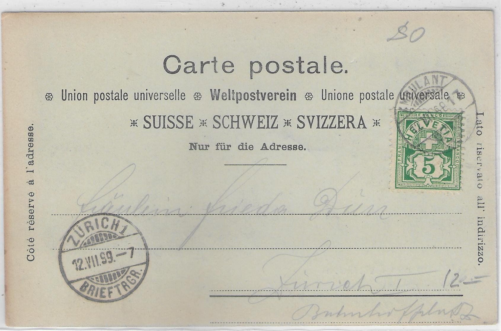 Cartoline postali: Gruss aus Solothurn 1899 – Usato da Ettingen venduto da Kartenplanet 1