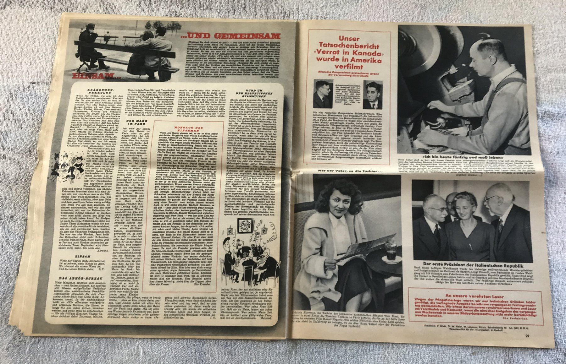 Riviste & Magazine: SCHWEIZER ILLUSTRIERTE ZEITUNG 19.MAI 1948 – Nuovo (secondo la descrizione) da Ostermundigen venduto da Wyatt-Earp 8