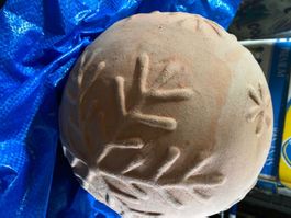 Terracotta Dekor-Kugel für Garten 24 cm