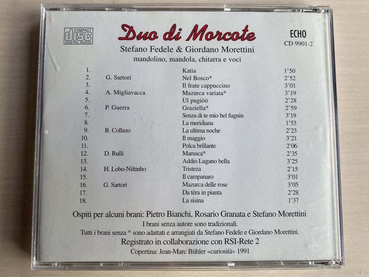 CD: Duo di Morcote -  "Ul rugioo" CD – Usato da Oberried Brienz venduto da Chyara 1