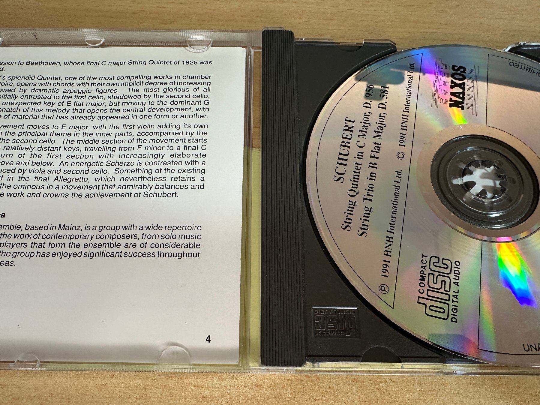CDs: N2 Schubert String Quintet In C Major, D. 956 String D. 581 – Gebraucht aus Rikon im Tösstal von Alpenmutz 2