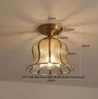 Plafonnier en verre Style Tiffany nordique moderne