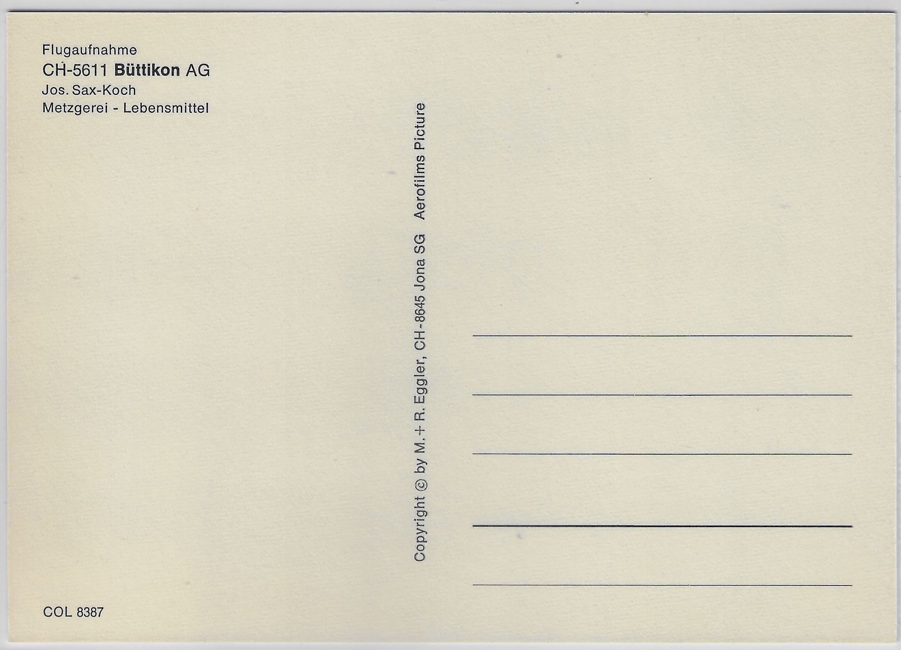 Cartoline postali: Flugaufnahme Büttikon AG – Antico da Ettingen venduto da Kartenplanet 1