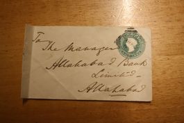 Ganzsache INDIEN HALF ANNA GANZSACHE zirka 1892