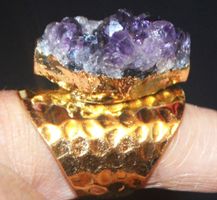 Ring X-45 – Amethyst Cluster – Grössenverstellbar
